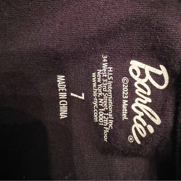 2 Barbie crop tops - girls 10/12 - Picture 6 of 7